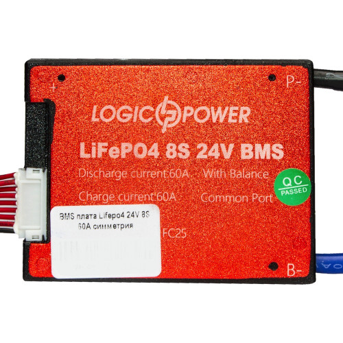 Плата BMS LogicPower LiFePO4 24V 8S 60A LP9515