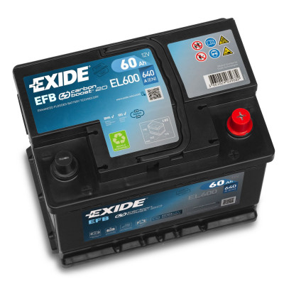 Автомобильный аккумулятор Exide 60Ah 640A Start-Stop EFB EL600
