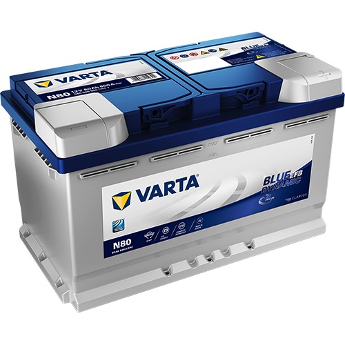 Автомобільний акумулятор Varta 80Ah 800A N80 Blue Dynamic EFB