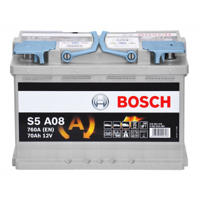 Автомобильный аккумулятор Bosch 70Ah 760A S5 A08 AGM 0092S5A080
