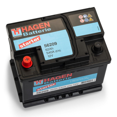 Автомобильный аккумулятор Hagen 62Ah 540A Starter 56209