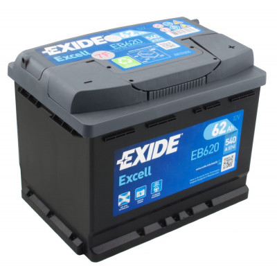 Автомобильный аккумулятор Exide 62Ah 540A Excell EB620