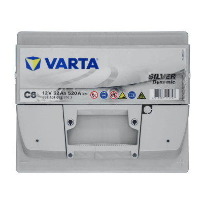 Автомобільний акумулятор Varta 52Ah 520A C6 Silver Dynamic