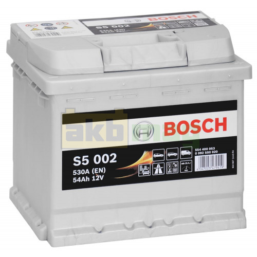Автомобильный аккумулятор Bosch 54Ah 530A S5 002 0092S50020