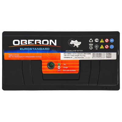 Автомобильный аккумулятор Oberon 100Ah 800A Eurostandard