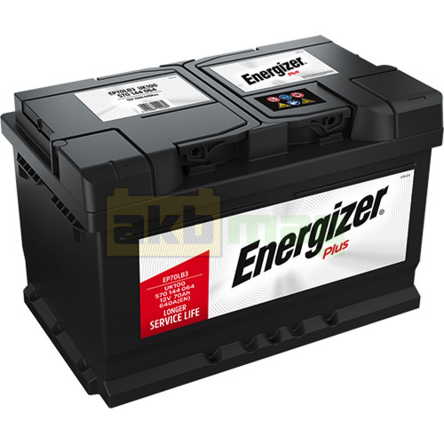 Автомобильный аккумулятор Energizer 70Ah 640A Plus EP70LB3