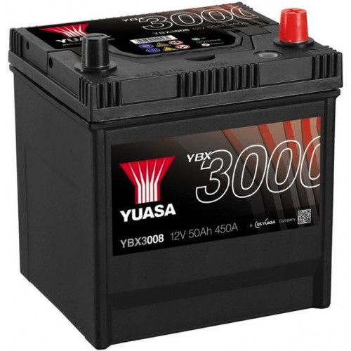 Автомобильный аккумулятор Yuasa 50Ah 450A SMF YBX3008